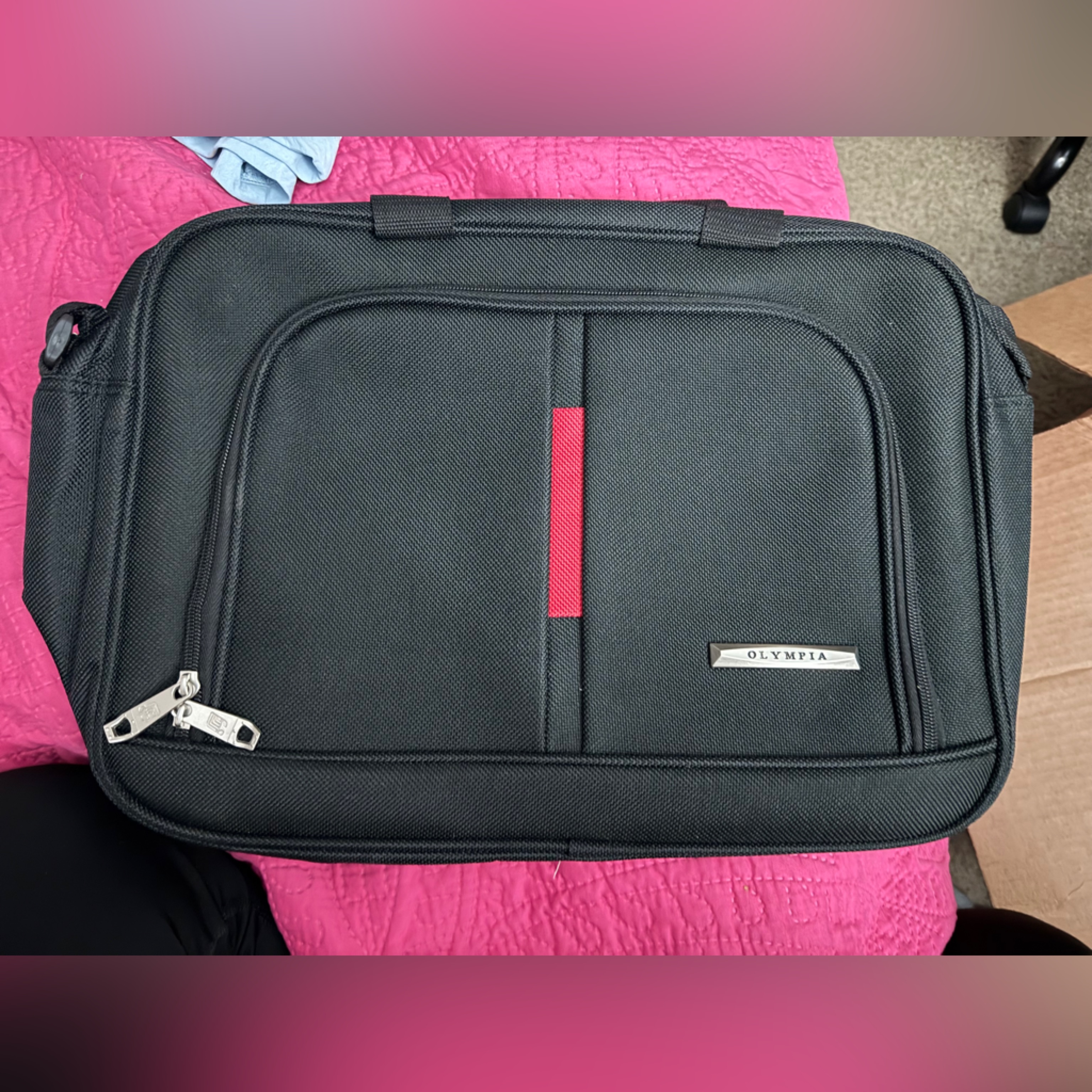 Olympia Black And Red Laptop Bag